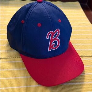 Vintage Buffalo Bisons Blue and Red AJM Baseball Cap. Adjustable. Like new